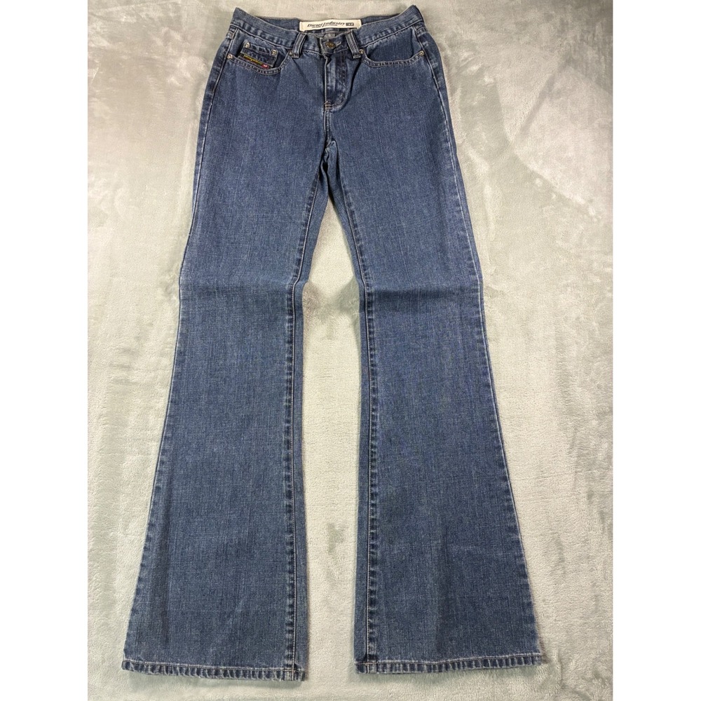 Diesel Industry Denim Division Flare Leg Jeans Medium Wash Western Wear Size 29